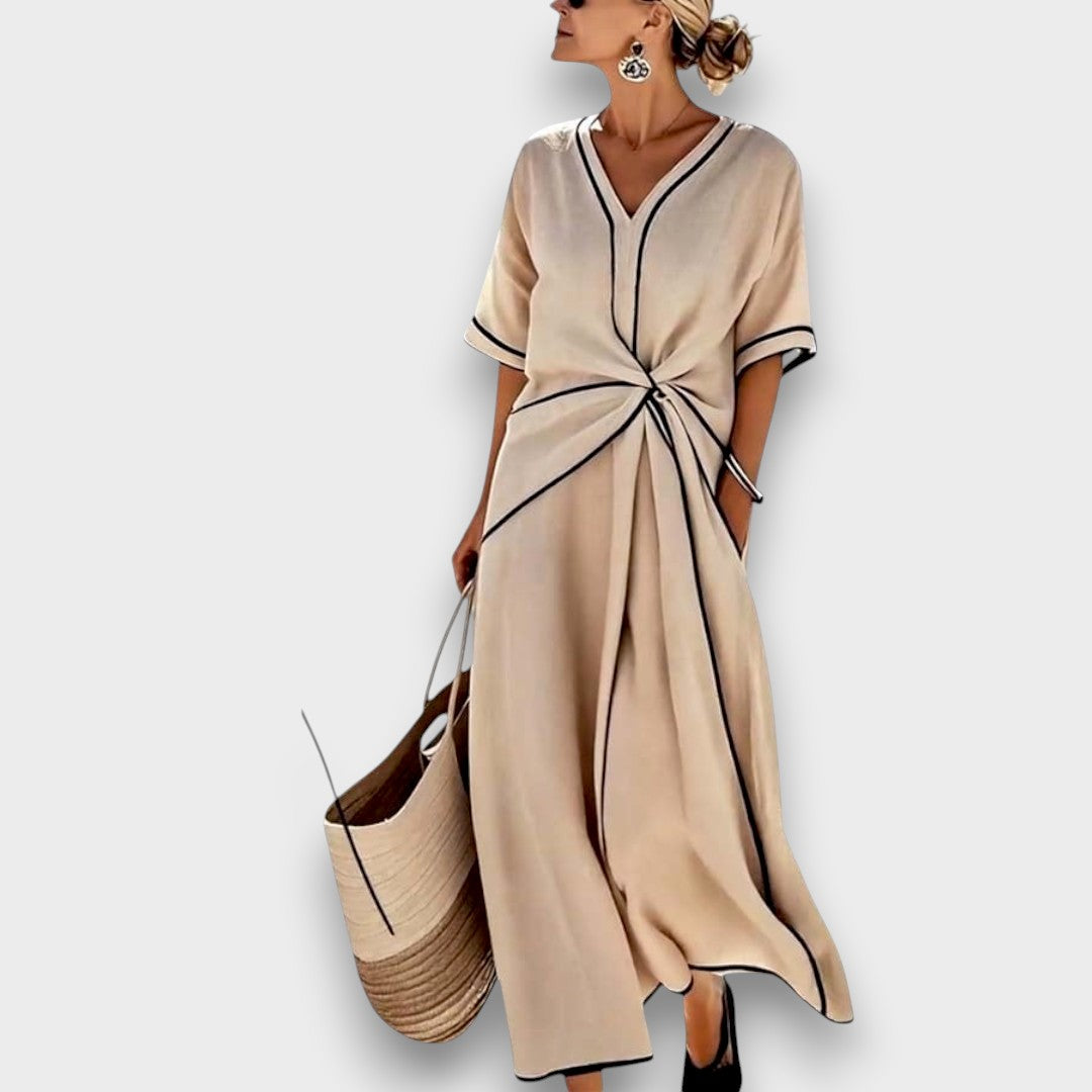 ELENA – VESTIDO CRUZADO FLUIDO - Van Moreau Utrecht
