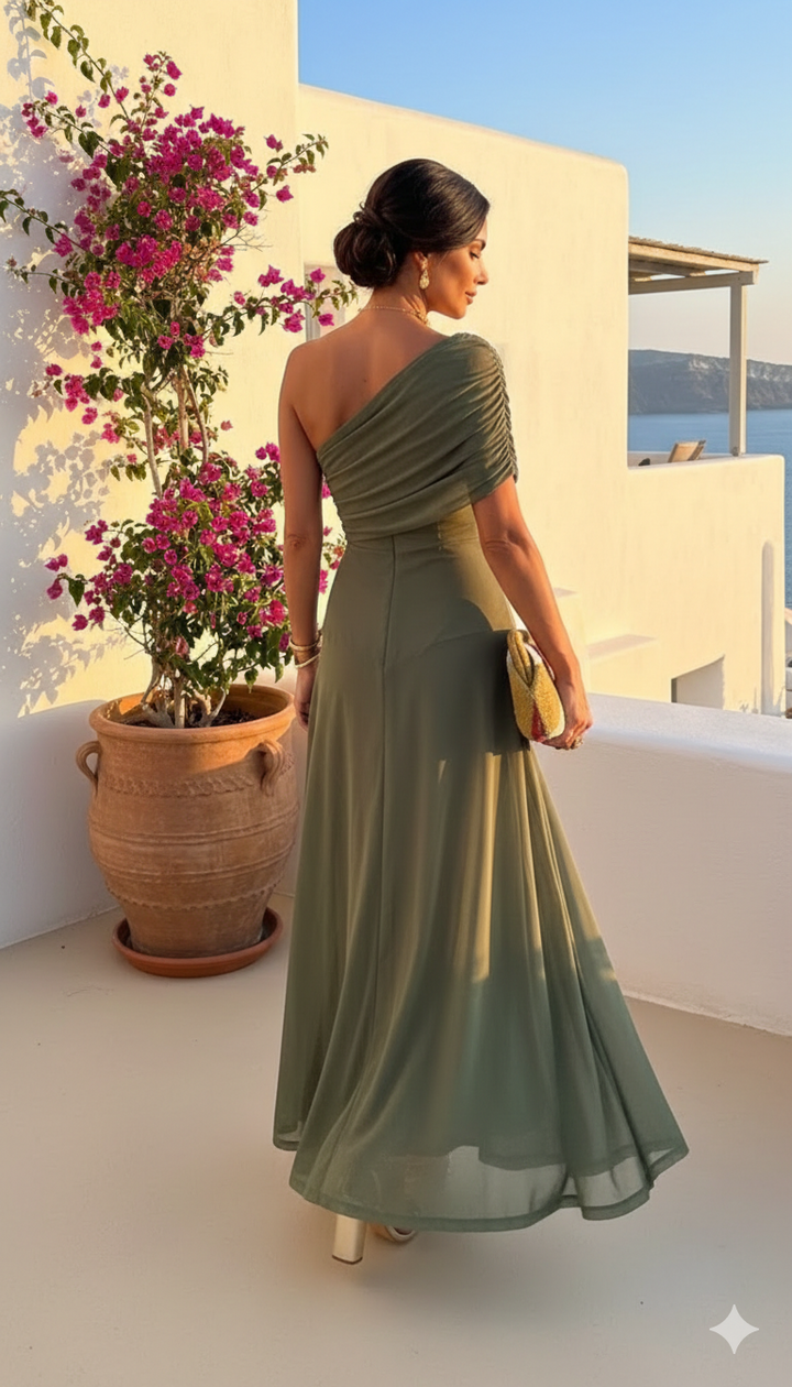 Uma - Vestido largo fluido con diseño elegante - Van Moreau Utrecht