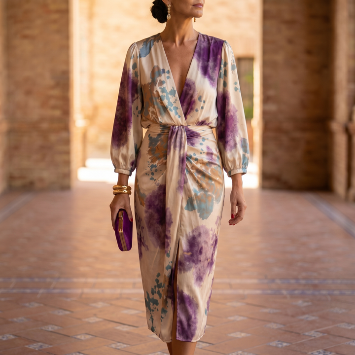Marta | Vestido elegante estampado - Van Moreau Utrecht