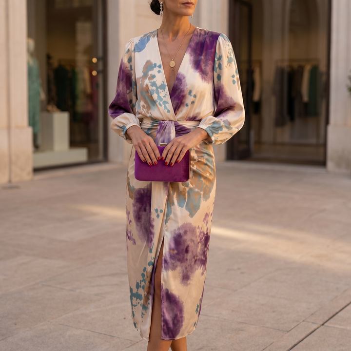 Marta | Vestido elegante estampado - Van Moreau Utrecht