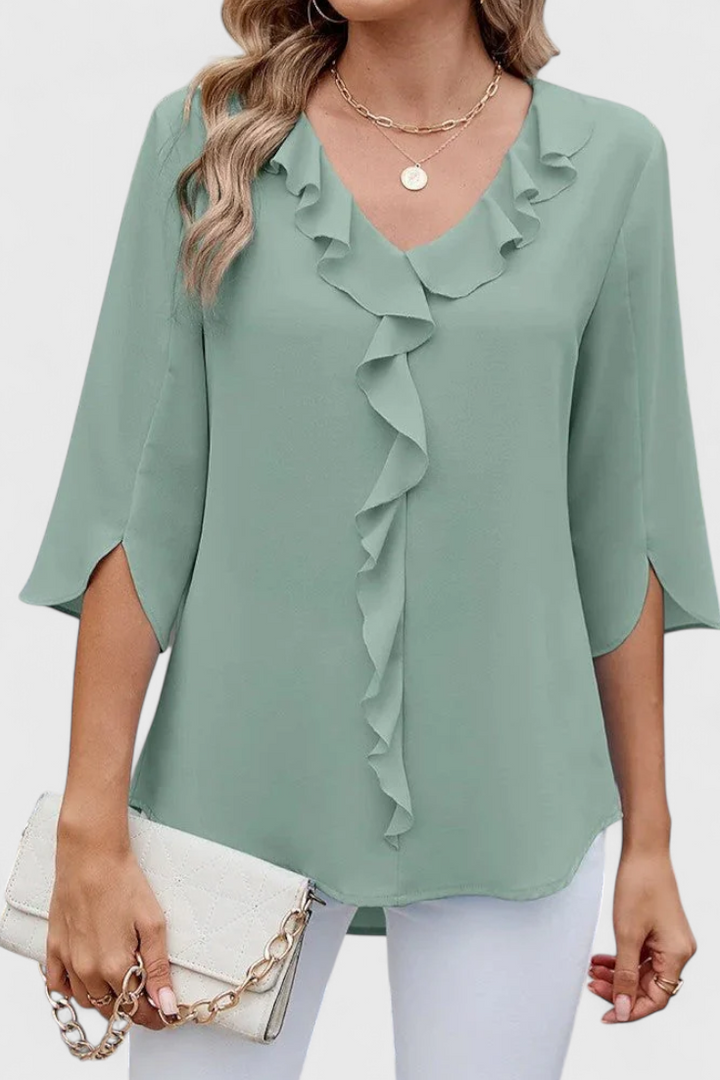 Annemiek Blusa Casual con Corte Suelto y Estilo Sofisticado - Van Moreau Utrecht