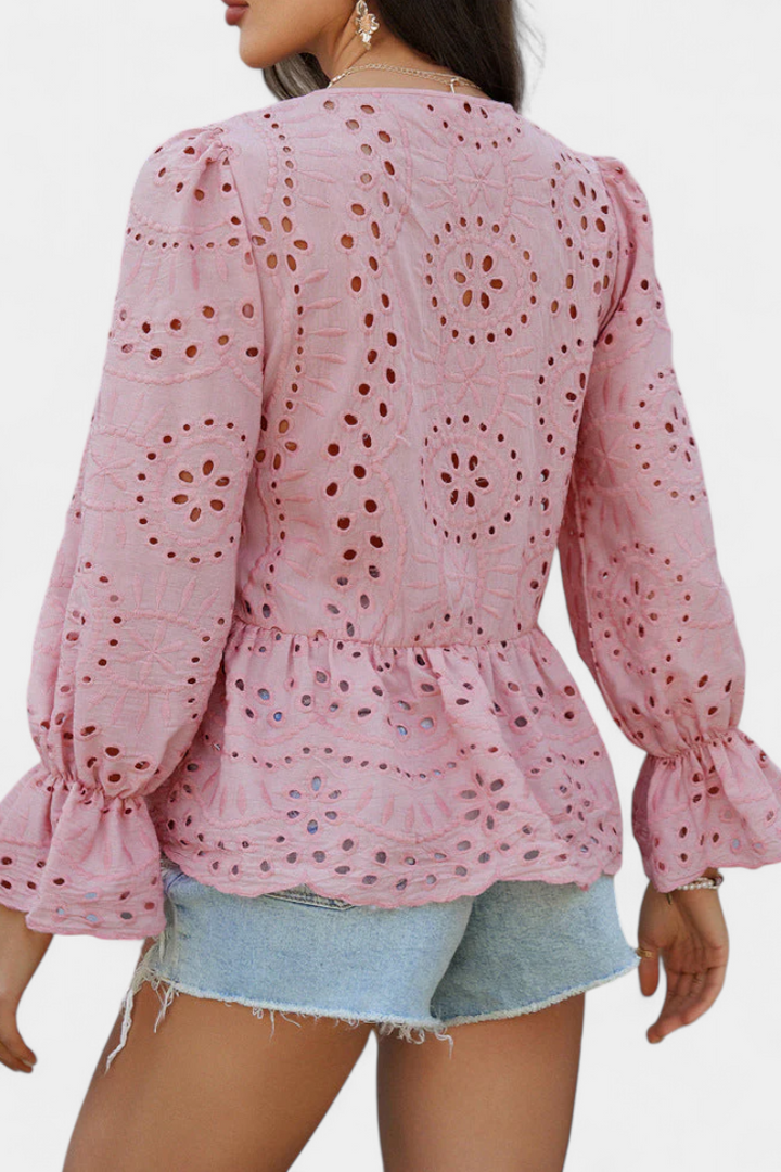 Kayden Top Bohemio de Encaje con Corte Fluido - Van Moreau Utrecht