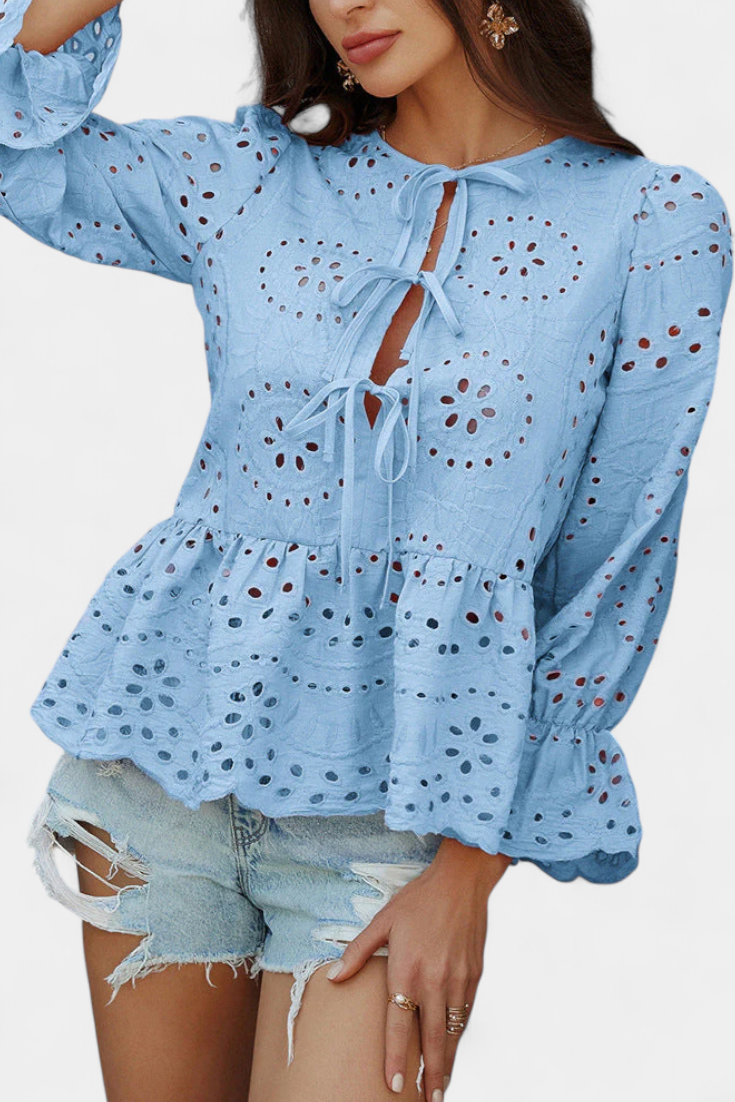 Kayden Top Bohemio de Encaje con Corte Fluido - Van Moreau Utrecht