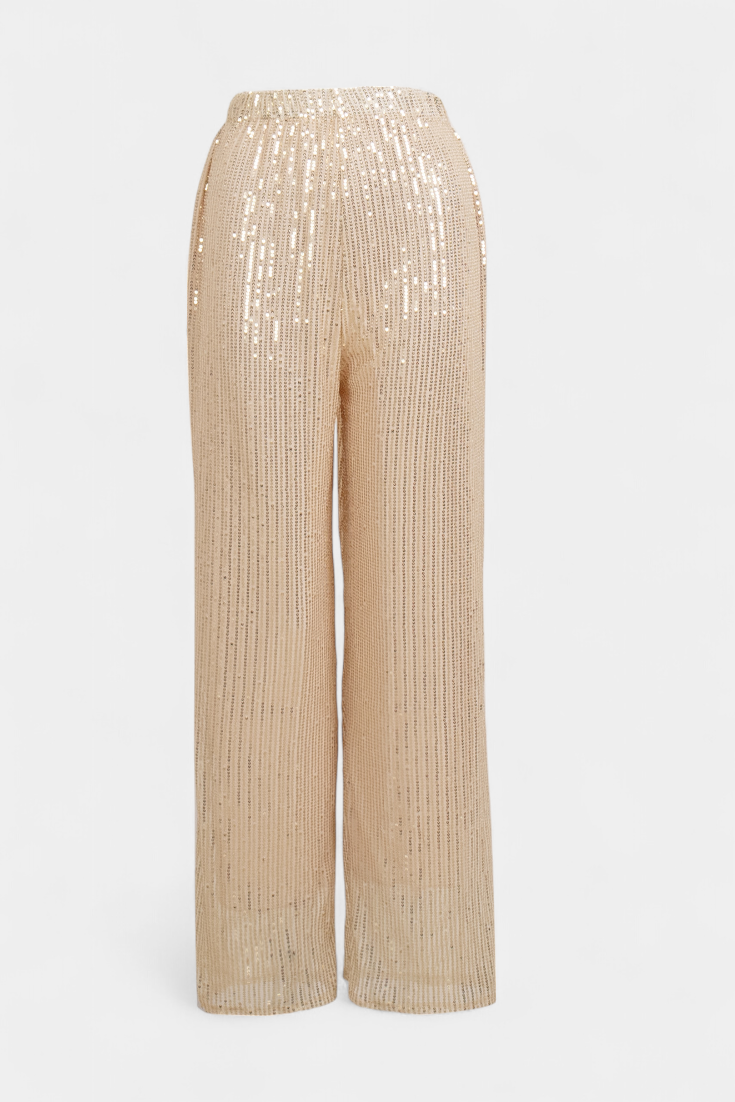 Elva | Pantalones de Lentejuelas de Cintura Alta y Corte Holgado - Van Moreau Utrecht