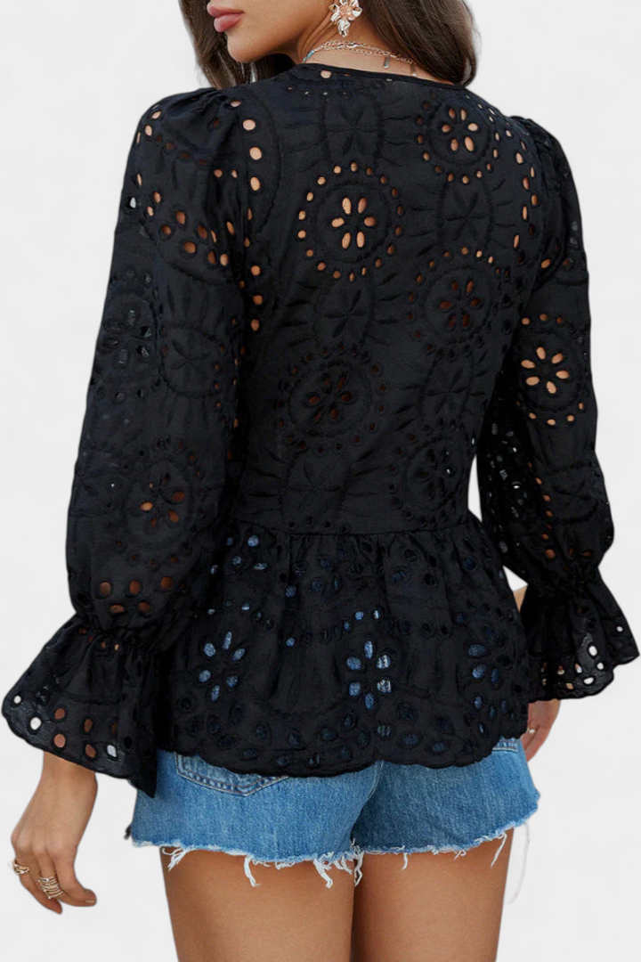 Kayden Top Bohemio de Encaje con Corte Fluido - Van Moreau Utrecht