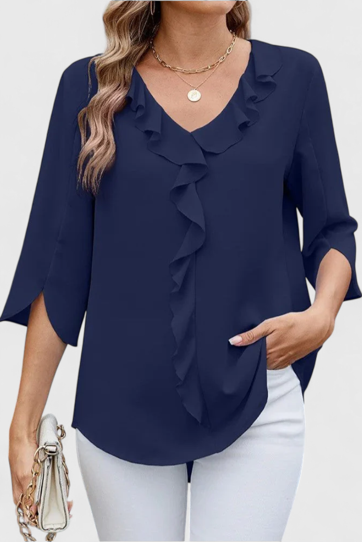 Annemiek Blusa Casual con Corte Suelto y Estilo Sofisticado - Van Moreau Utrecht
