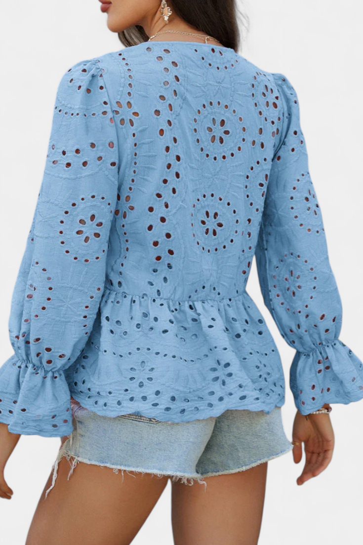 Kayden Top Bohemio de Encaje con Corte Fluido - Van Moreau Utrecht
