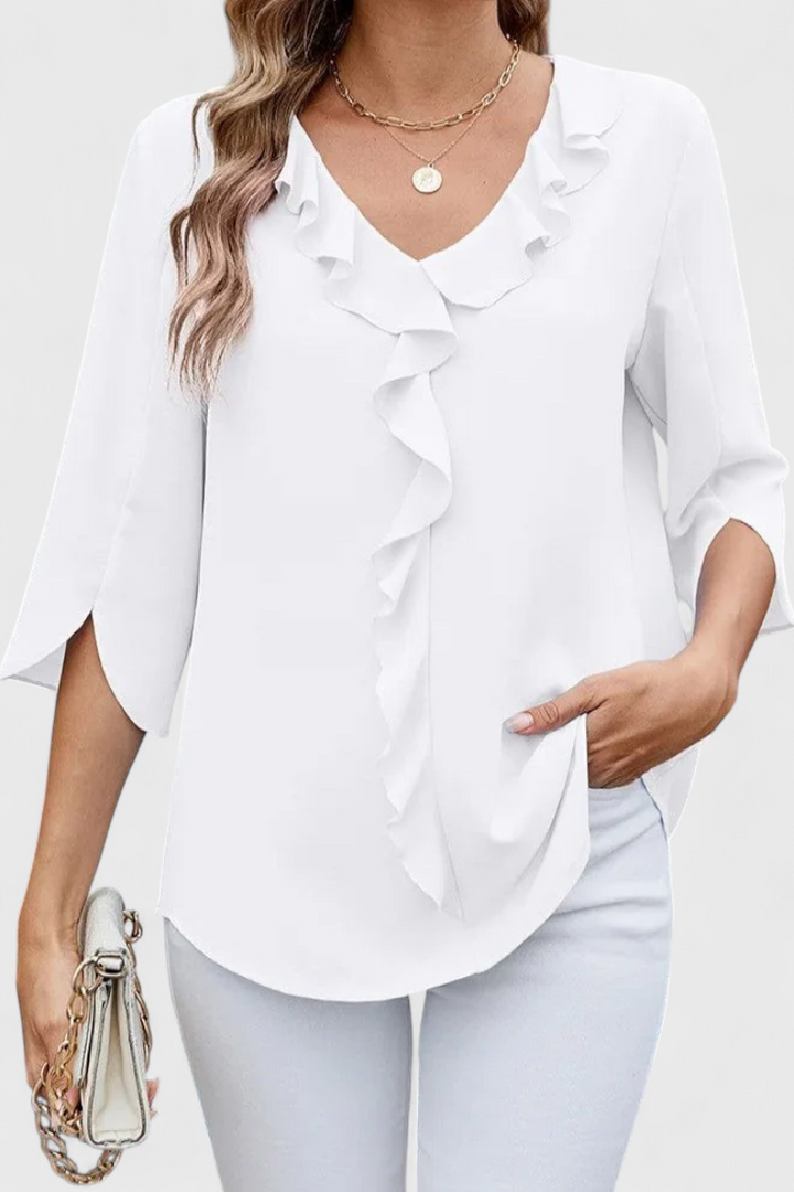 Annemiek Blusa Casual con Corte Suelto y Estilo Sofisticado - Van Moreau Utrecht