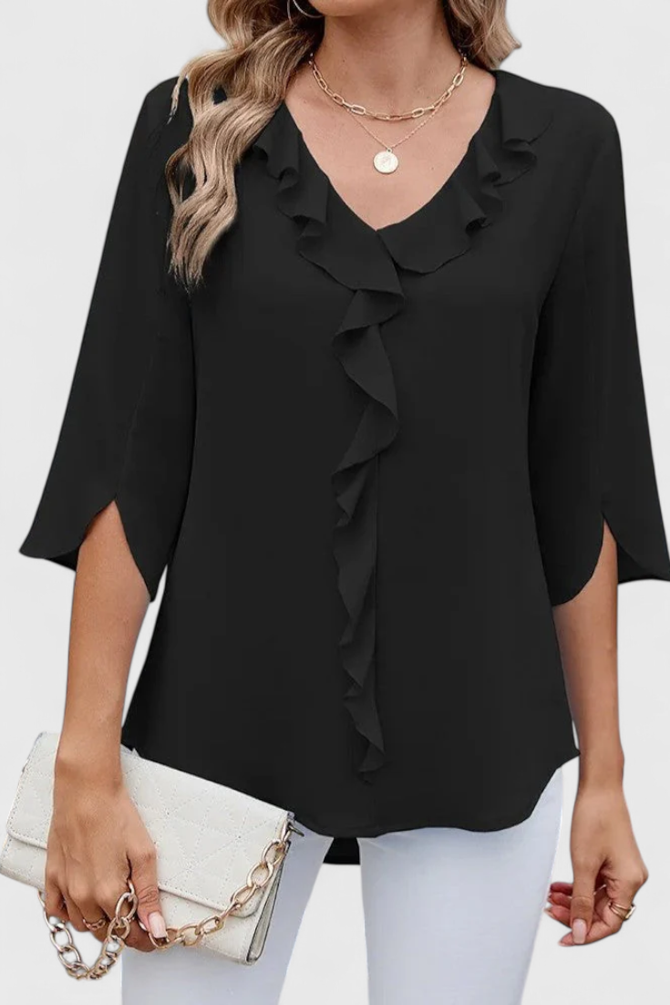 Annemiek Blusa Casual con Corte Suelto y Estilo Sofisticado - Van Moreau Utrecht