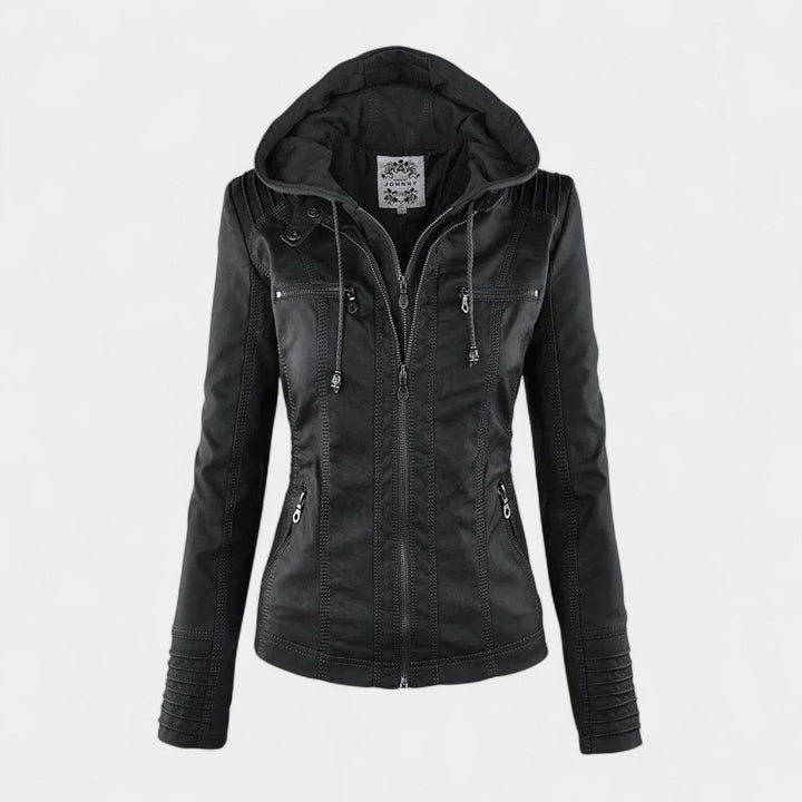 Pia Chaqueta Moderna de Cuero con Capucha - Van Moreau Utrecht