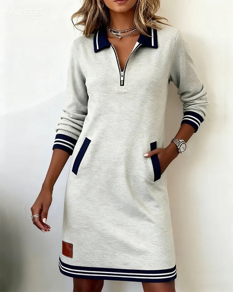 Catalina | Vestido de Algodón de Manga Larga - Van Moreau Utrecht