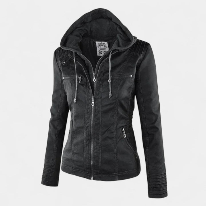 Pia Chaqueta Moderna de Cuero con Capucha - Van Moreau Utrecht