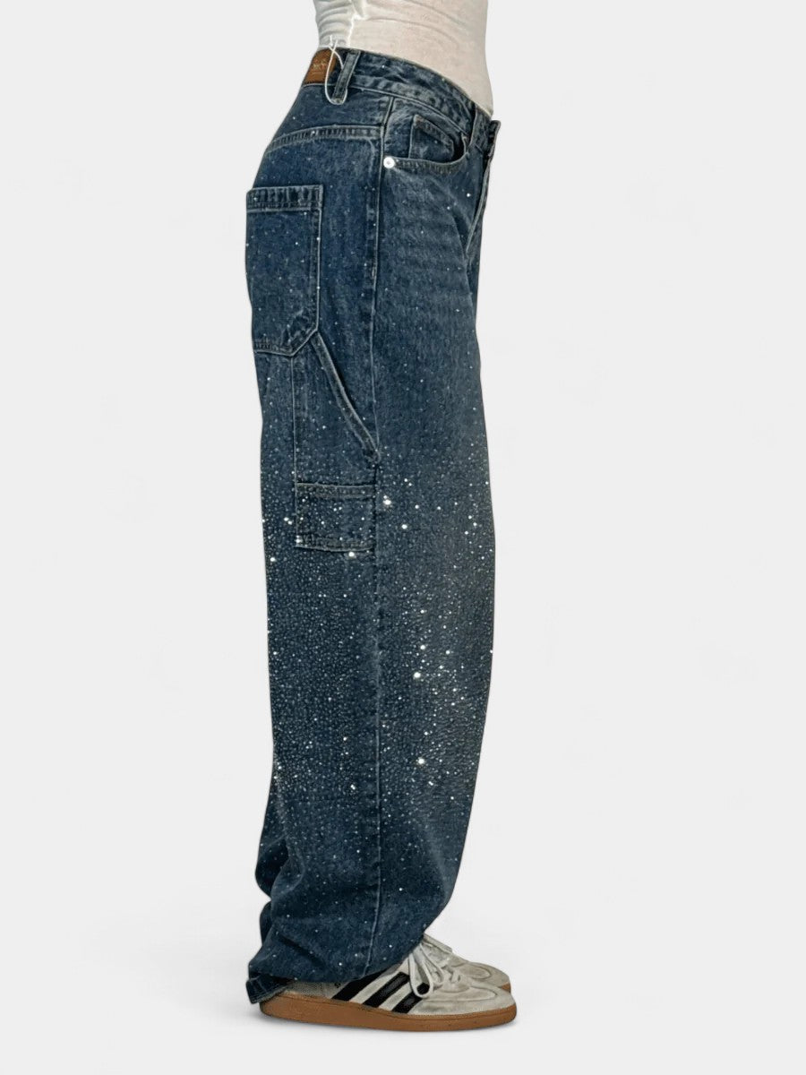 Julia Jeans Carpenter Balloon con Brillos