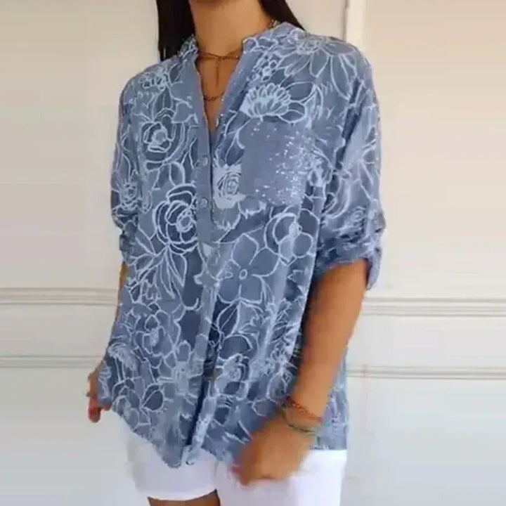 Lotte Blusa con Estampado Floral - Van Moreau Utrecht