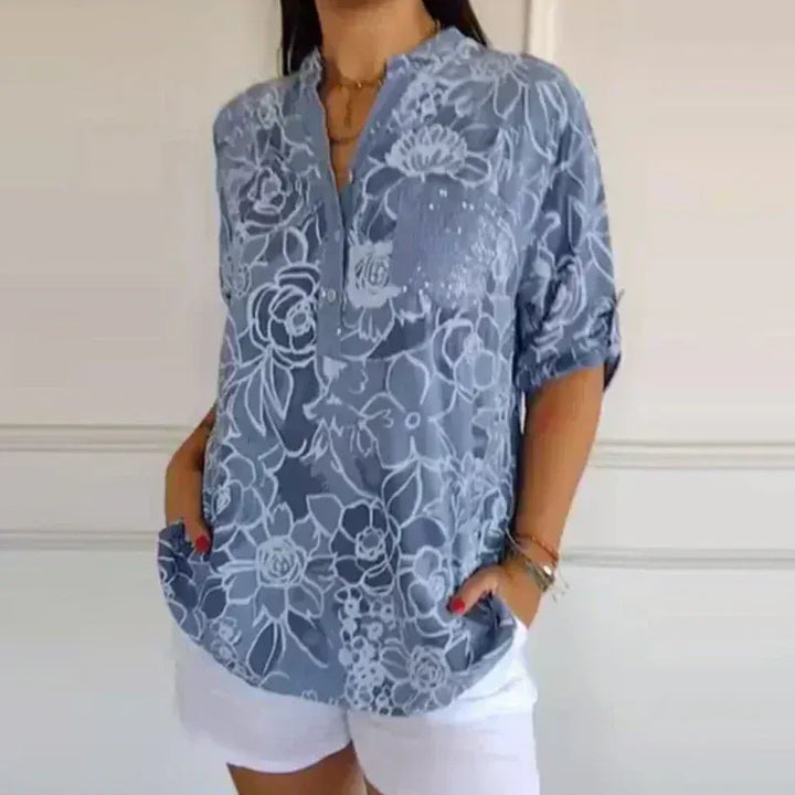 Lotte Blusa con Estampado Floral - Van Moreau Utrecht