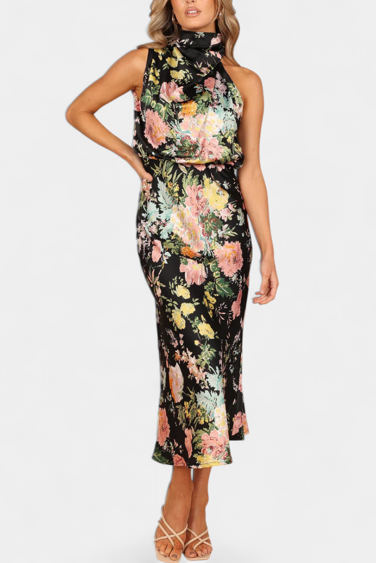 Lisa | Maxi Floral Halter - Van Moreau Utrecht