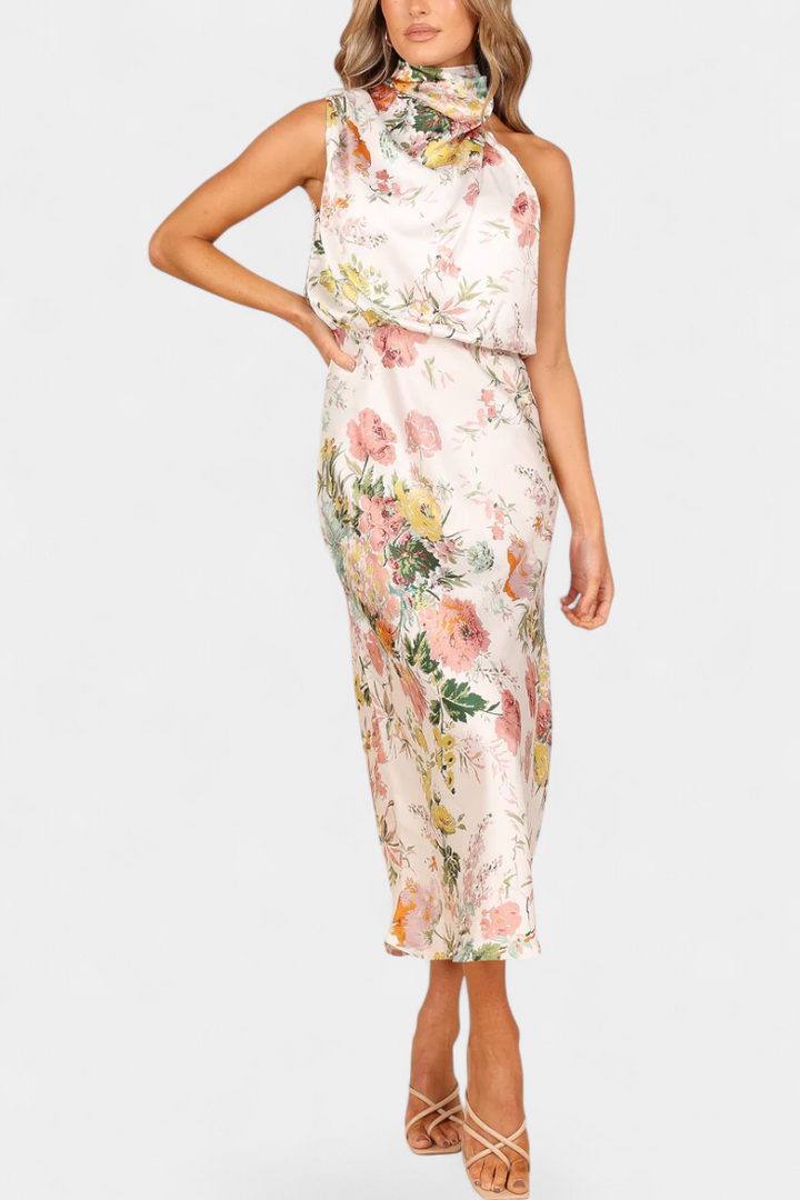 Lisa | Maxi Floral Halter - Van Moreau Utrecht
