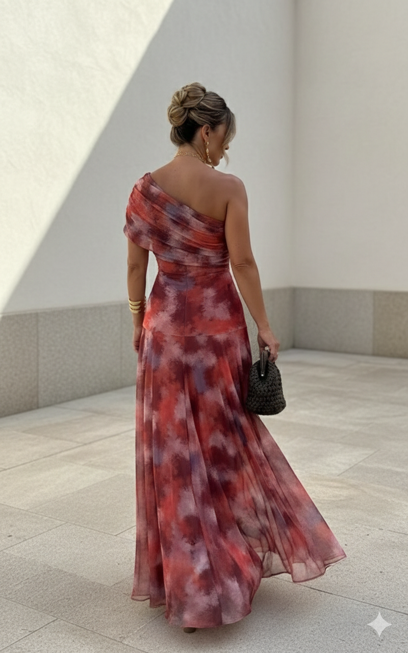 Uma - Vestido largo fluido con diseño elegante - Van Moreau Utrecht
