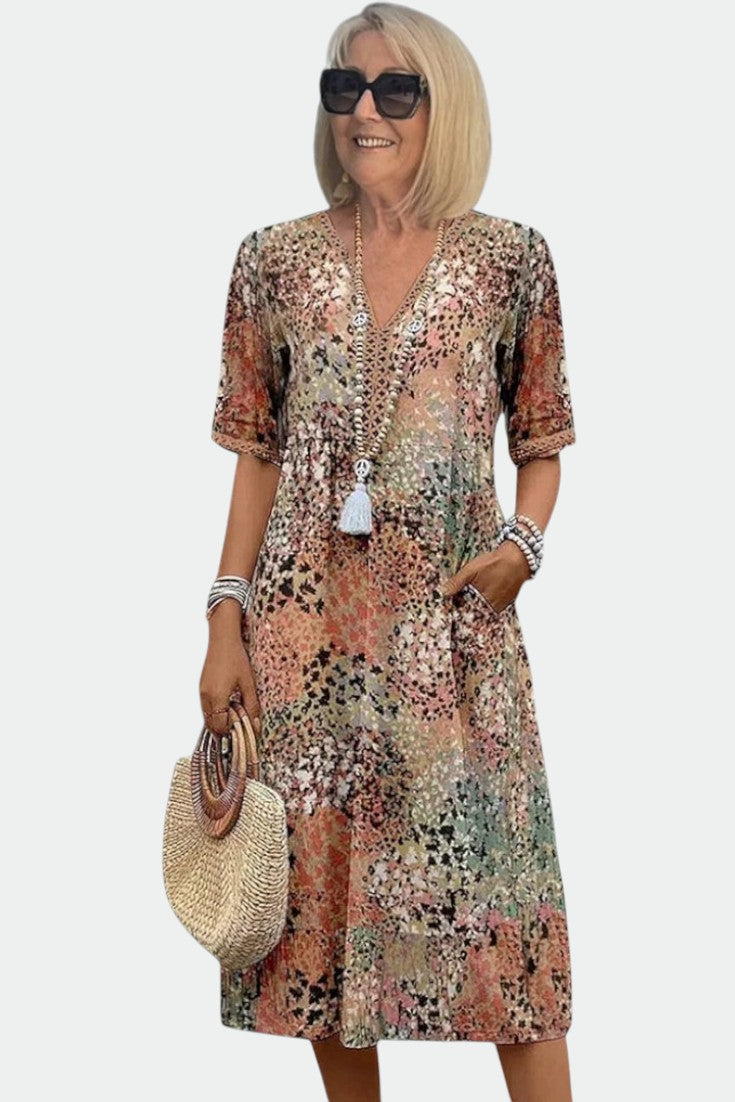 Lina | Vestido ligero con escote en V - Van Moreau Utrecht